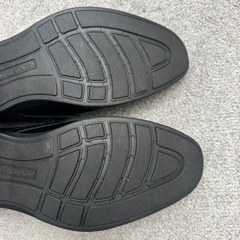 Deer Stags Refine Moc Toe Loafer Slip On Comfort Dress Shoes 10.5 Black Leather